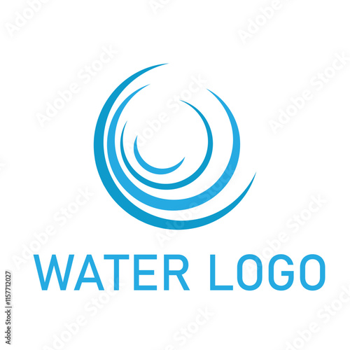 Water logo icon. Symbol of wave water. Vector template illustration design