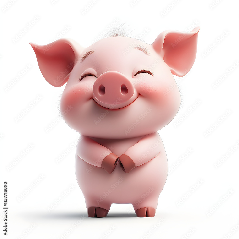 cute pig cartoon 3D cute pig cartoon 3D