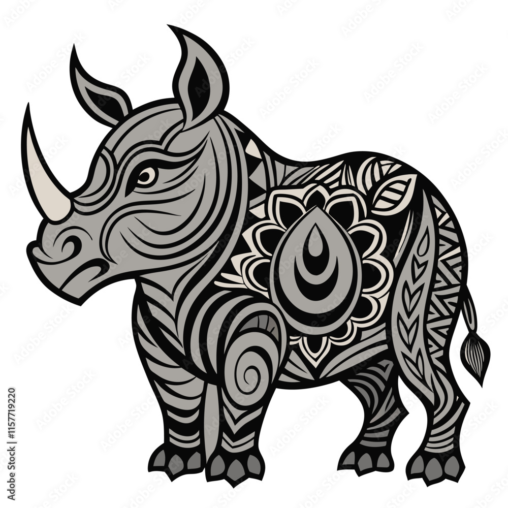 Fototapeta premium illustration of a rhinoceros