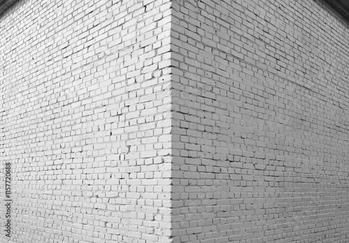 Brick Wall painted with white paint