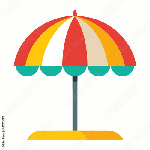 summer, paradise, relax, resort, sand, umbrella, illustration, isolated, tropical, design, holiday, icon, leisure, object, sunny, vacation, vector, background, beach, sea, season, travel, tour tourism