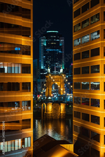 Wallpaper Mural roebling suspension bridge cincinnati ohio Torontodigital.ca