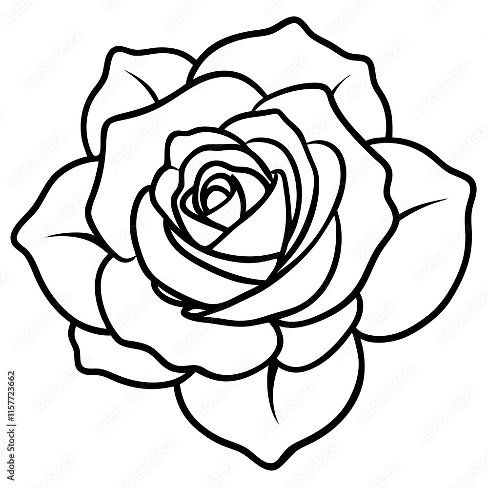 Black Rose in Full Bloom on White Canvas Black Rose in Full Bloom on White Canvas