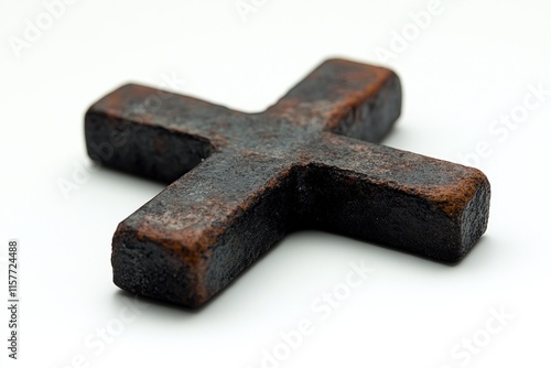 Wallpaper Mural A corroded cross on a white background Torontodigital.ca