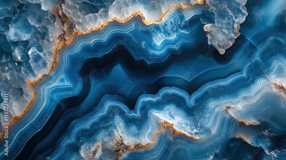Exploring fluid patterns in blue agate natural mineral formation abstract art close-up view geological concept Exploring fluid patterns in blue agate natural mineral formation abstract art close-up view geological concept