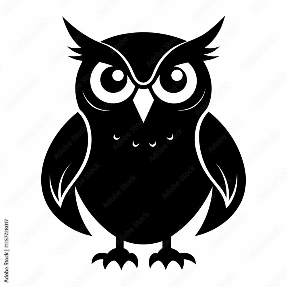 Fototapeta premium owl on white background