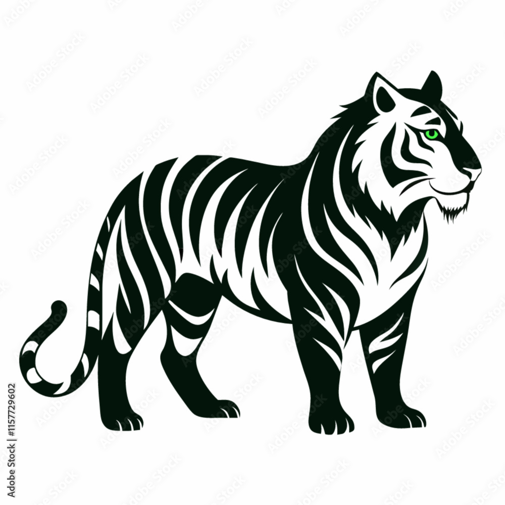 Silhouette of a tiger Silhouette of a tiger