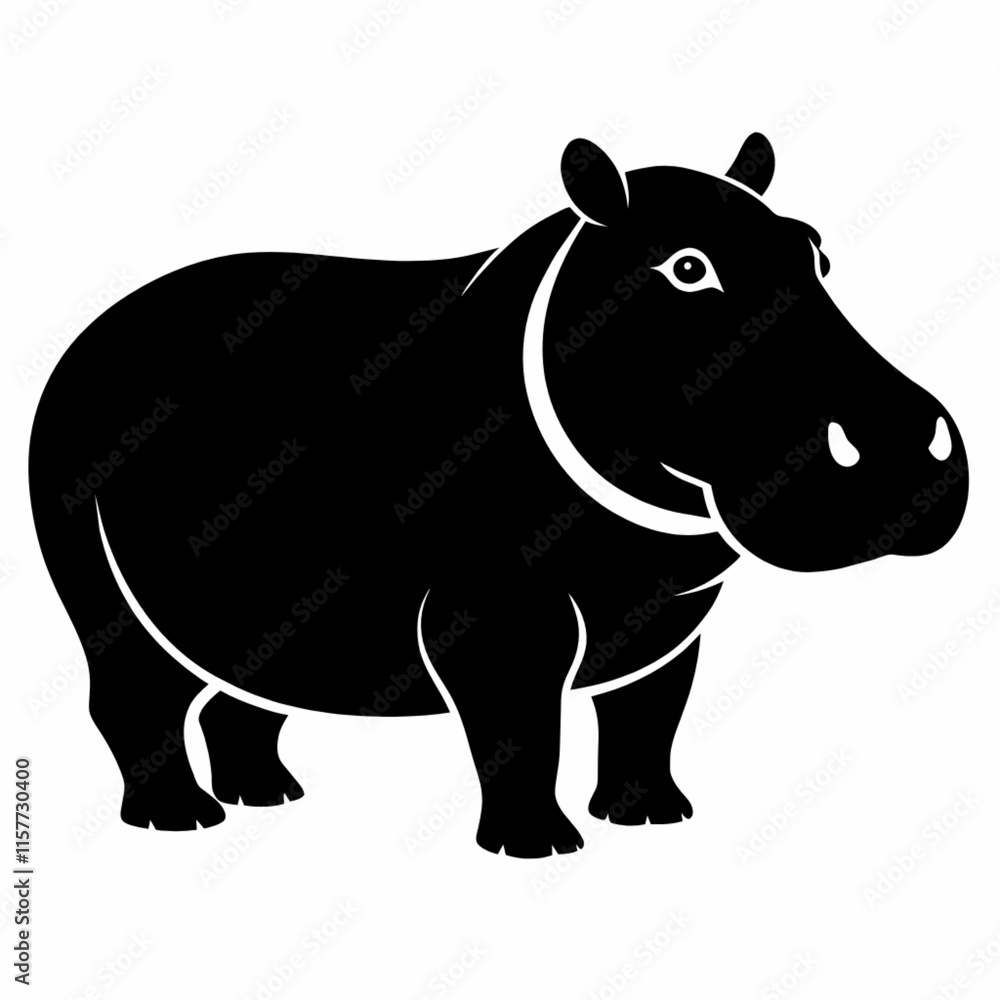 Fototapeta premium hippopotamus isolated on white