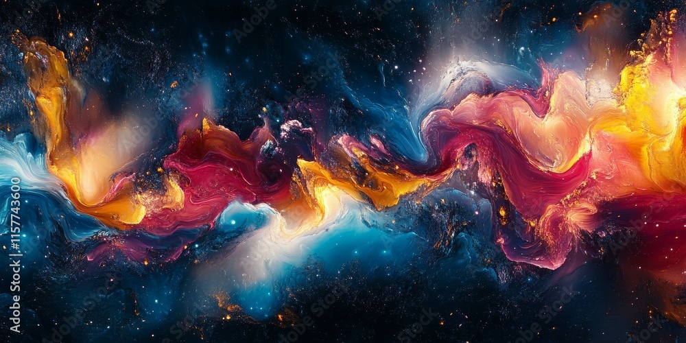 Abstract gradient patterns dissolve into dynamic luminous shapes and fluid designs., Generative AI Abstract gradient patterns dissolve into dynamic luminous shapes and fluid designs., Generative AI