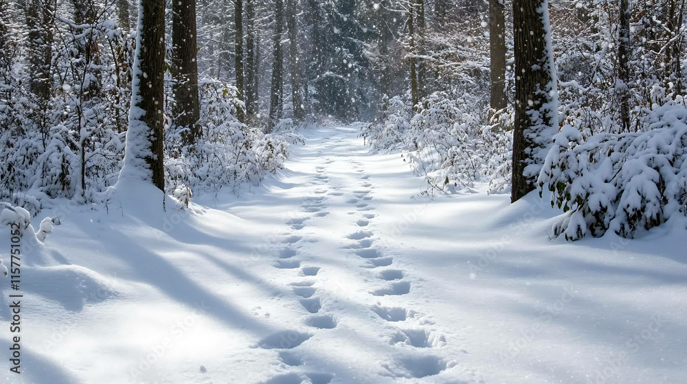 snow covered forest snow covered forest