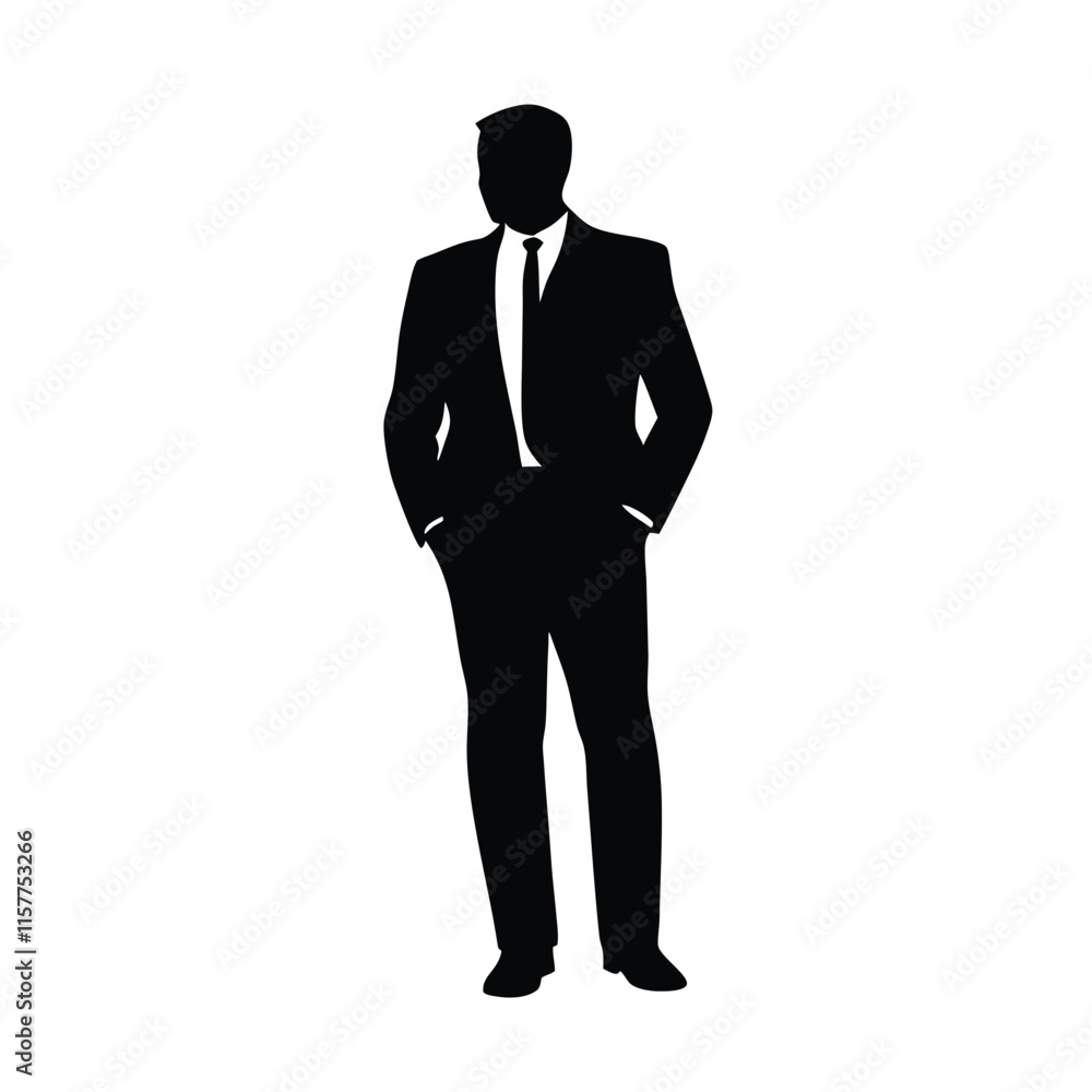 a black silhouette of a man in a formal attire a black silhouette of a man in a formal attire