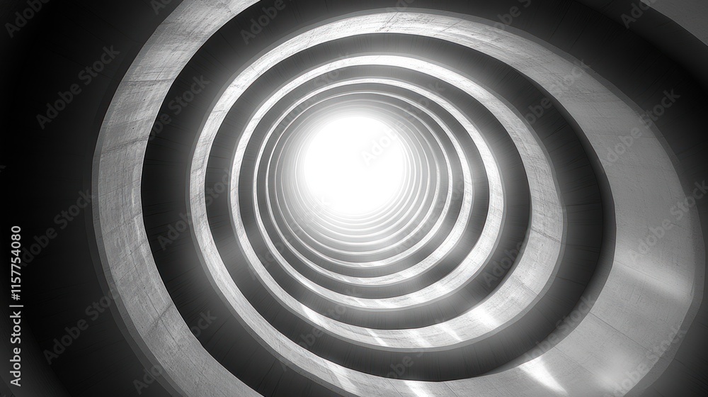 Fototapeta premium A swirling tunnel of light, creating a sense of depth and infinity.