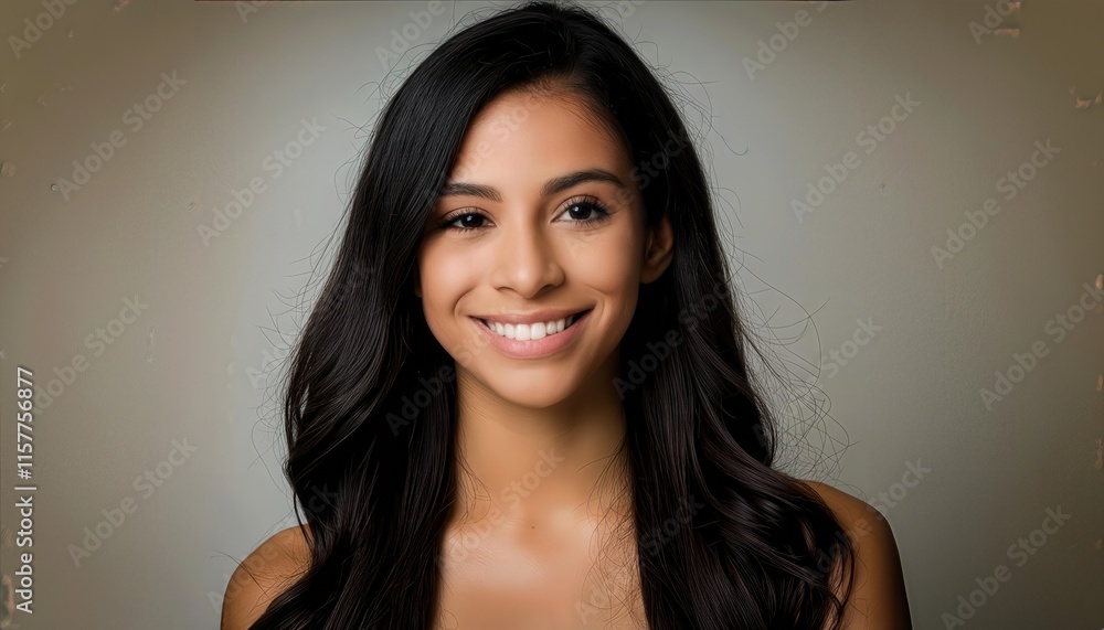 Closeup Portrait of a Beautiful Young Latin Hispanic Model Woman Smiling Radiantly with Clean Teeth, Capturing the Essence of Joy and Confidence in a Stunning Photograph Closeup Portrait of a Beautiful Young Latin Hispanic Model Woman Smiling Radiantly with Clean Teeth, Capturing the Essence of Joy and Confidence in a Stunning Photograph