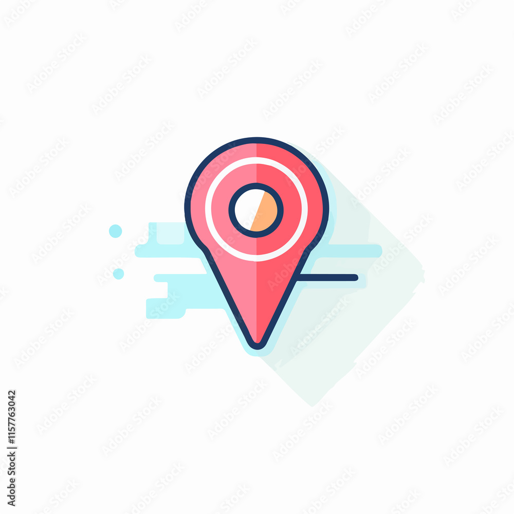 Pin Pointer Location Line Style Icon for Vector Illustration Pin Pointer Location Line Style Icon for Vector Illustration