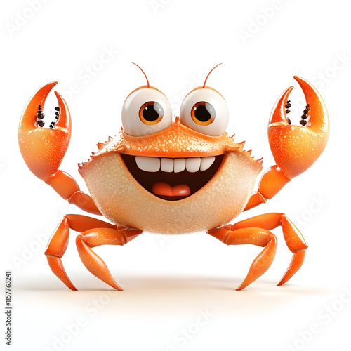 cute crab cartoon 3D