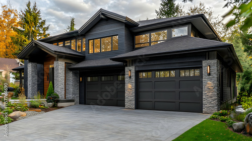 Fototapeta Naklejka Na Ścianę i Meble -  Creative design of a modern garage door