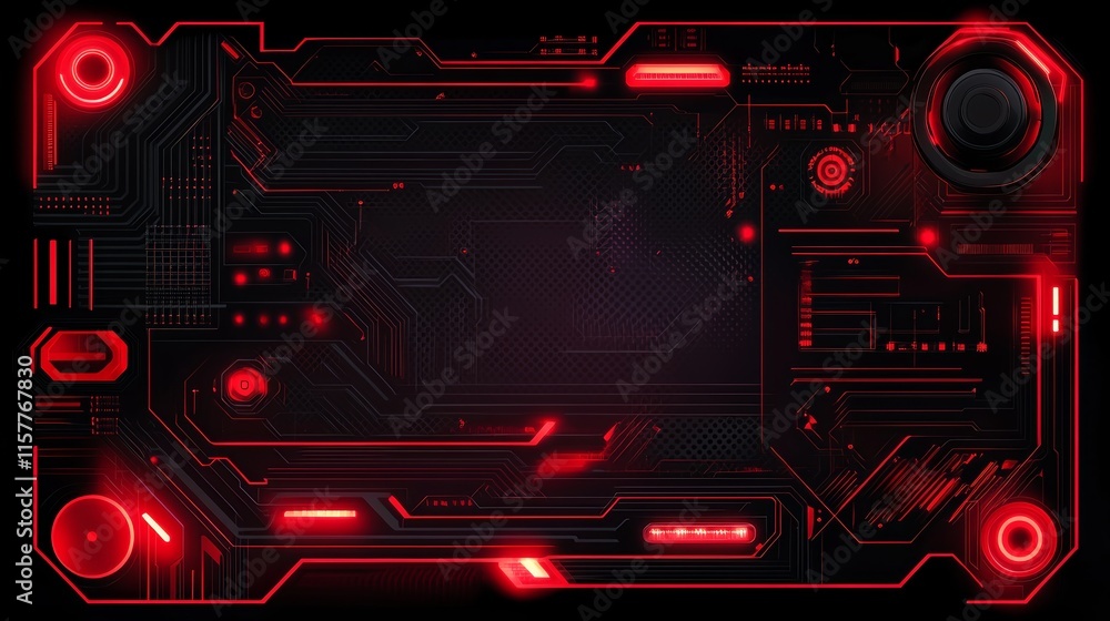 Abstract red glowing technology background Abstract red glowing technology background