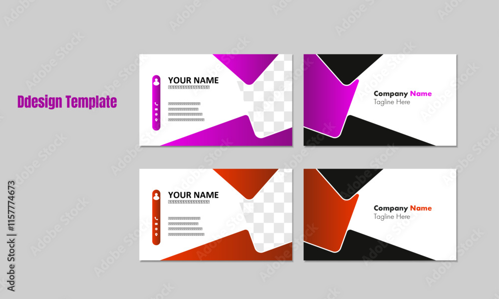 Fototapeta premium modern business card design . double sided business card design layout