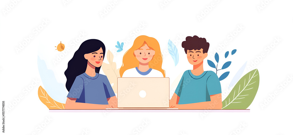 People in the office resolving important details; planning, meeting, office, business. People in the office resolving important details; planning, meeting, office, business.