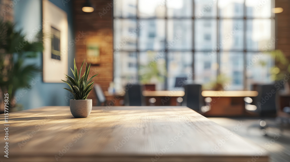 Collaborative Office Space with Blurred Background and Modern Design Elements Collaborative Office Space with Blurred Background and Modern Design Elements