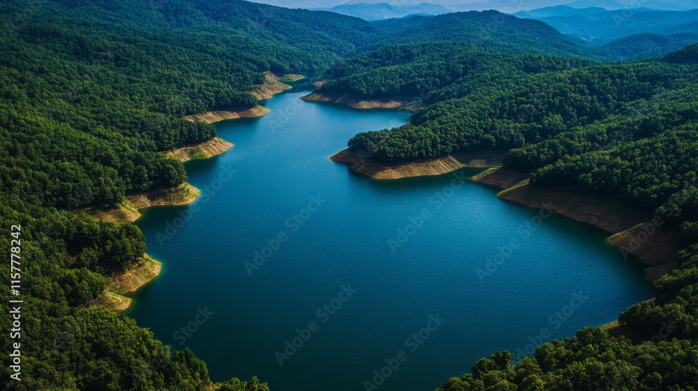 Serene Mountain Lake Landscape Serene Mountain Lake Landscape
