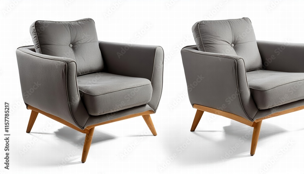 Elegant Gray Scandinavian Armchair Modern Furniture Design for Cozy Living Spaces, Stylish Accent Chair for Home Decor, Perfect for Living Rooms, Bedrooms, and Reading Nooks Elegant Gray Scandinavian Armchair Modern Furniture Design for Cozy Living Spaces, Stylish Accent Chair for Home Decor, Perfect for Living Rooms, Bedrooms, and Reading Nooks