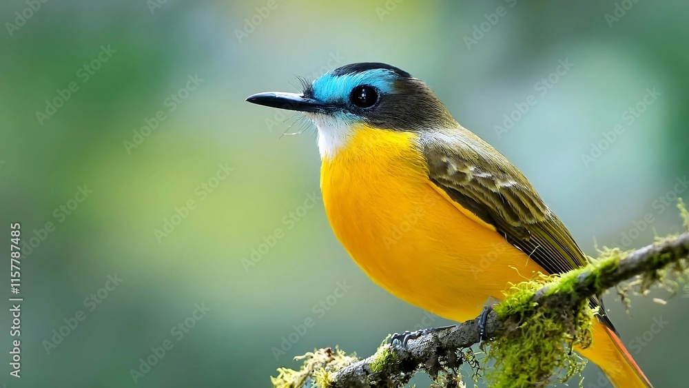 Obraz premium A vibrant and stunning bird perched gracefully in its natural environment