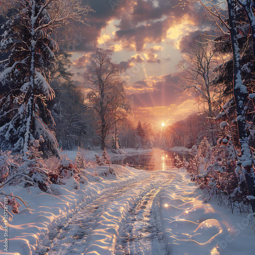 Winter Sunrise Images photo