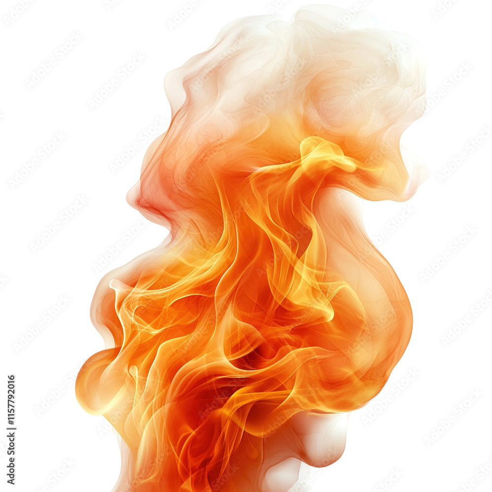 Vivid red and yellow flames gracefully swirling on a transparent background Vivid red and yellow flames gracefully swirling on a transparent background