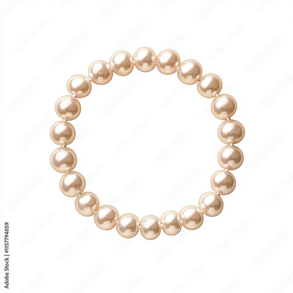 Obraz premium Elegant pearl bracelet showcasing timeless beauty and sophistication, perfect for enhancing any outfit or occasion.
