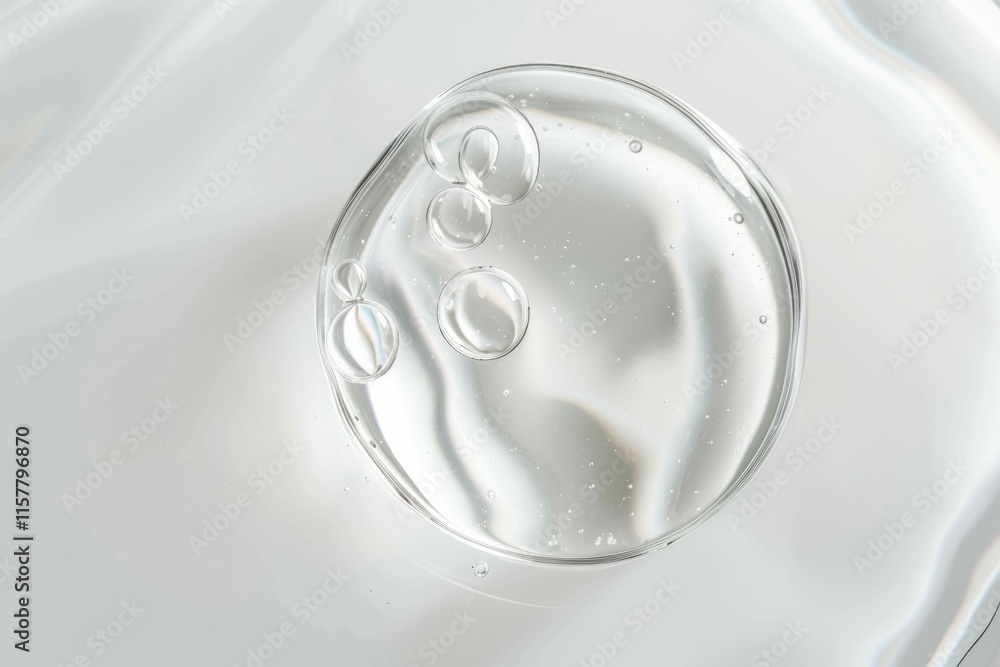 Cosmetic cream with micro bubble texture on white background. Cosmetic cream with micro bubble texture on white background.