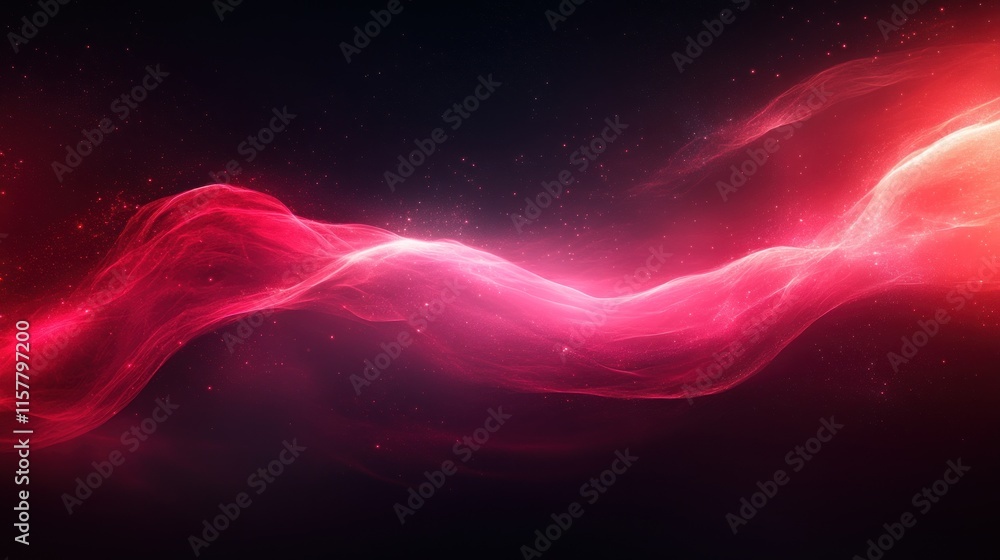 Fototapeta premium A vibrant abstract swirl of pink and red hues against a dark background.