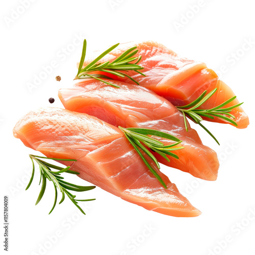 Chicken breast mini fillets, isolated on transparent background. PNG element. photo