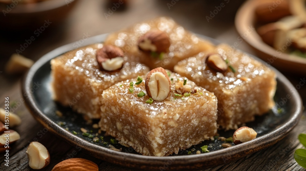 Almond Nut Squares - A Sweet Delight Almond Nut Squares - A Sweet Delight