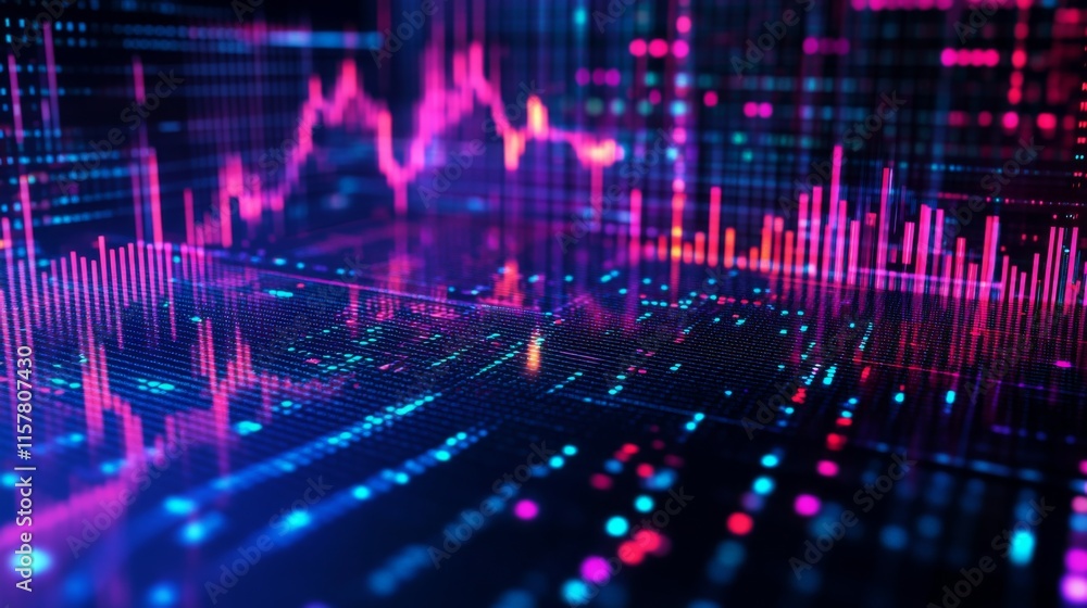 Bright Abstract Data Visualization with Bold Colors Bright Abstract Data Visualization with Bold Colors