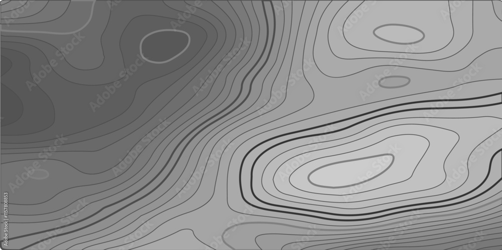 The black grey on white contours vector topography stylized height of the lines. The concept of a conditional geography scheme and the terrain path. Ultra wide. Map vector terrain Illustration. The black grey on white contours vector topography stylized height of the lines. The concept of a conditional geography scheme and the terrain path. Ultra wide. Map vector terrain Illustration.
