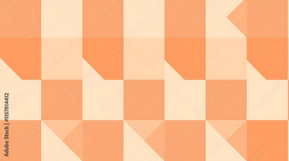 Abstract Geometric Pattern: A calming and minimalist design with soft peach and cream shades, featuring a geometric pattern of overlapping squares and triangles. Abstract Geometric Pattern: A calming and minimalist design with soft peach and cream shades, featuring a geometric pattern of overlapping squares and triangles.