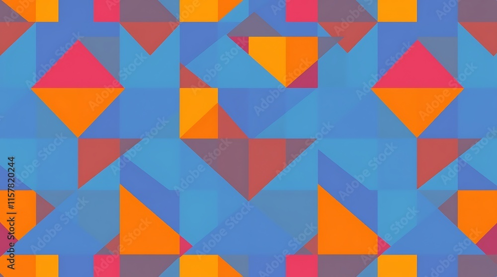 Geometric Abstract Pattern: Vibrant Hues Geometric Abstract Pattern: Vibrant Hues