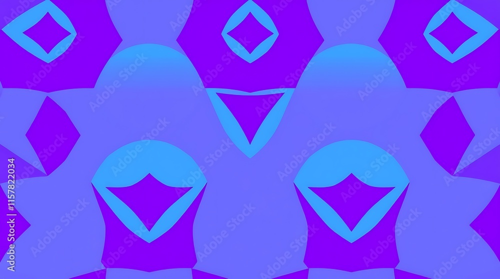 Purple and Blue Abstract Kaleidoscope Pattern Purple and Blue Abstract Kaleidoscope Pattern