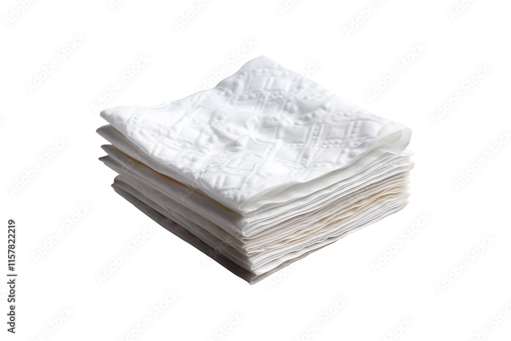 Tissue Napkin isolated on transparent background. Tissue Napkin isolated on transparent background.