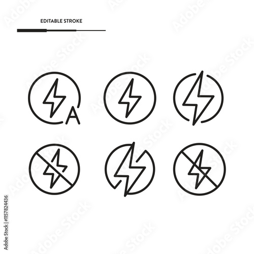 Camera Flash Icon Set Vector Design.