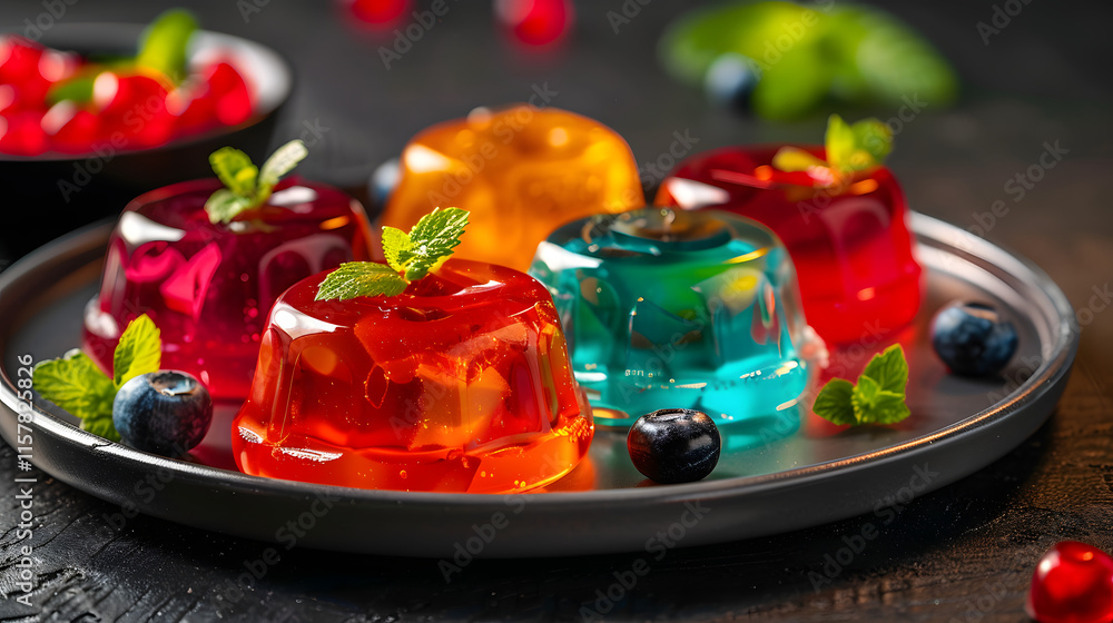 A lot of sweet coloured jelly A lot of sweet coloured jelly