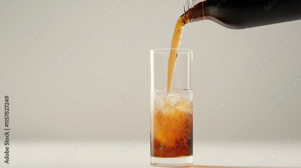 Generative AI of Carbonated Soda Splash with Frozen Glass for Refreshment Advertising, Commercial Food Photography, and Drink Menu Design