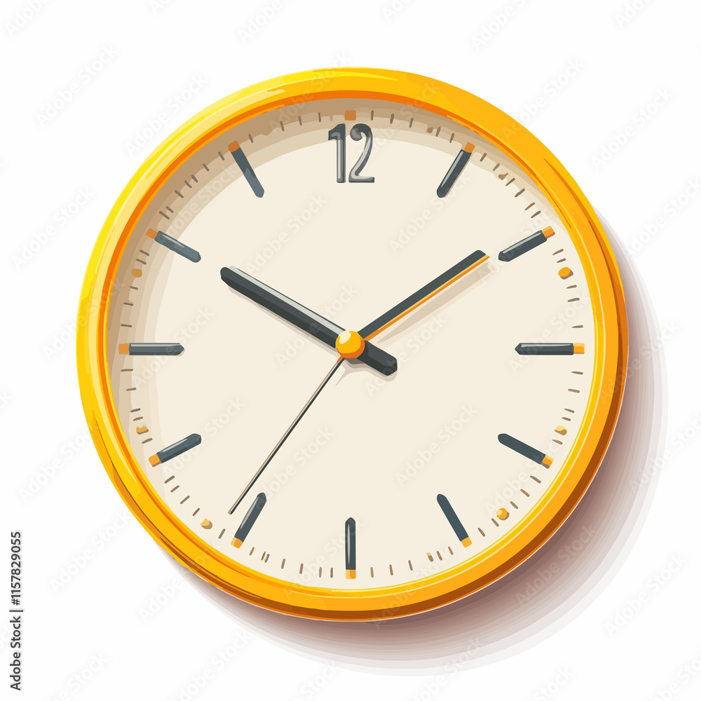 Detailed school clock date hour time icon for projects Detailed school clock date hour time icon for projects