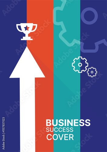 Business success cover design, abstract business background for use presentations, annual reports, websites, landing pages, marketing and promotional materials. 