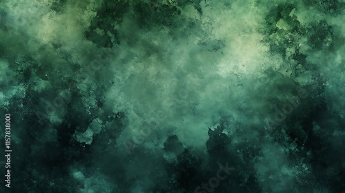 Wallpaper Mural Evocative Green Digital Painting: Abstract Textured Artwork. AI Generated Torontodigital.ca