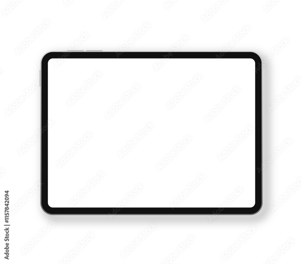 Tablet screen mockups. Isolated Tablet templates for showcasing app design on a white background. Vector illustration. Tablet screen mockups. Isolated Tablet templates for showcasing app design on a white background. Vector illustration.