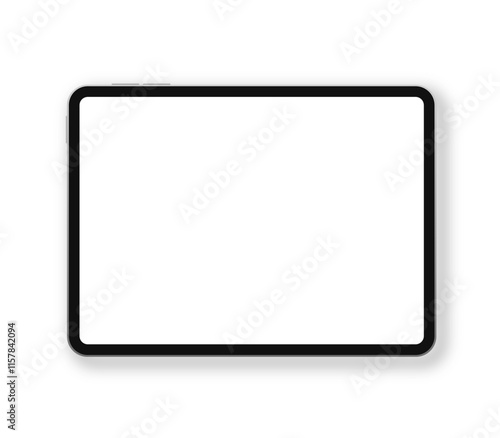 Tablet screen mockups. Isolated Tablet templates for showcasing app design on a white background. Vector illustration.