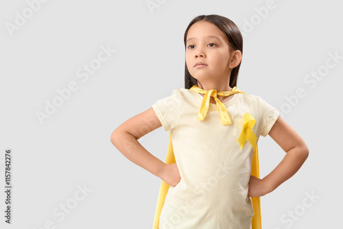 Cute little Asian girl in s...