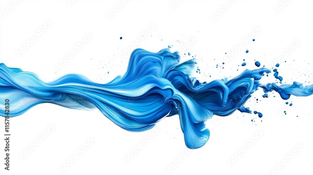 Dynamic Blue Paint Swirl: Abstract Digital Illustration, Vividly Flowing Design. AI Generated Dynamic Blue Paint Swirl: Abstract Digital Illustration, Vividly Flowing Design. AI Generated